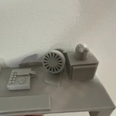 Mô hình bàn làm việc FNaF Desk 3D - Phụ kiện trang trí cho fan game