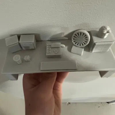 Mô hình bàn làm việc FNaF Desk 3D - Phụ kiện trang trí cho fan game