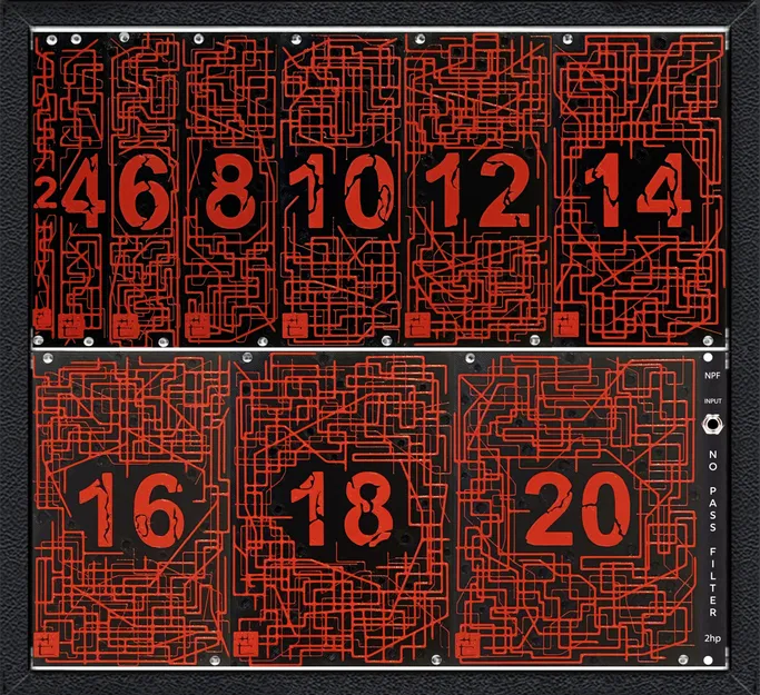 Eurorack Blank Panel │3U – 2 đến 20 HP │ "Circuit Chaos" - Image 1