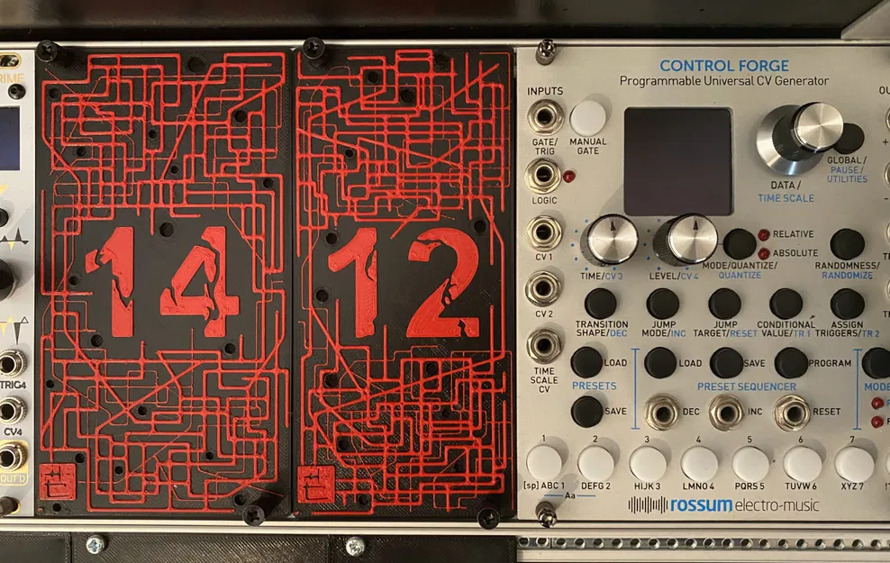 Eurorack Blank Panel │3U – 2 đến 20 HP │ "Circuit Chaos" - Image 2