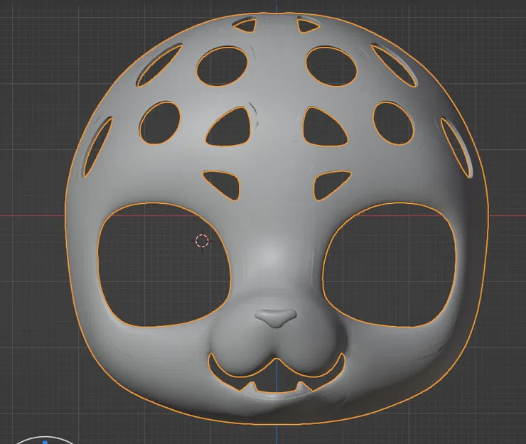 Mô hình mặt nạ Wren Kemono Face Plate V2 cho in 3D - Image 1