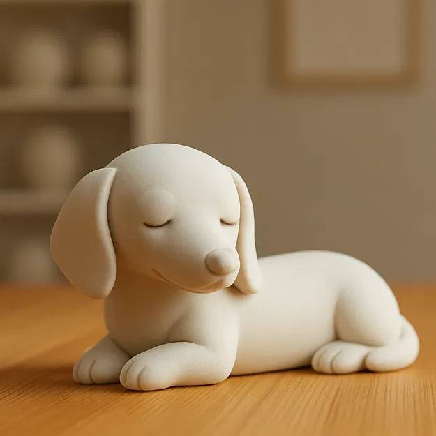 Mô hình chú chó Dachshund đang ngủ xinh xắn cho in 3D - Image 1