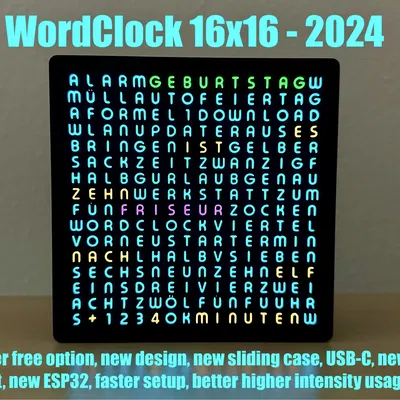 WordClock 16x16 - 2024