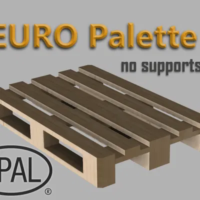 Mô hình Pallet gỗ Euro (EURO Palette) in 3D cực chất, không cần support