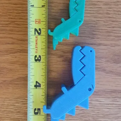 Kẹp miệng túi hình khủng long (Dino bag clip) in 3D độc đáo