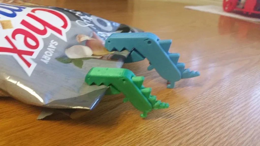 Kẹp miệng túi hình khủng long (Dino bag clip) in 3D độc đáo - Image 3