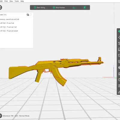 Mô hình súng AK47 cho Dummy 13 (Phụ kiện in 3D cực chất)