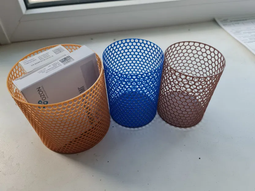 Bộ tổ chức đồ dùng, ống cắm bút họa tiết tổ ong - Image 2