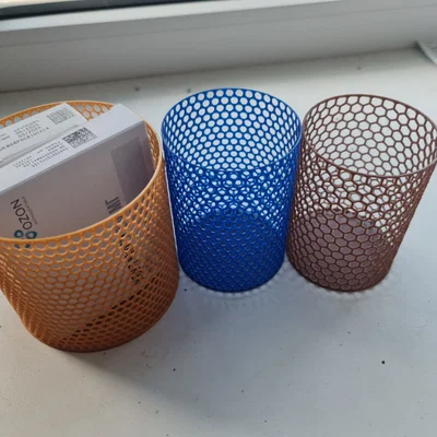 Bộ tổ chức đồ dùng, ống cắm bút họa tiết tổ ong