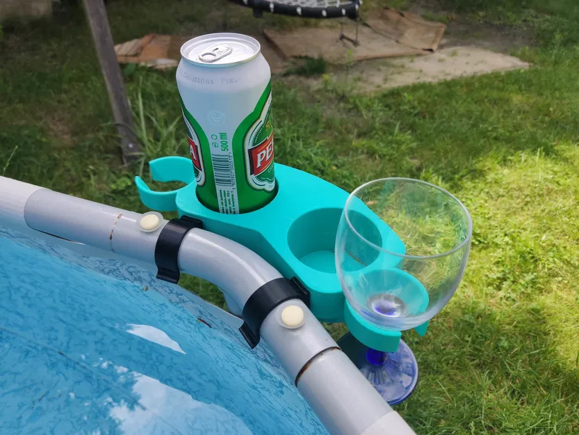 Giá để đồ uống gắn hồ bơi khung kim loại - Image 2