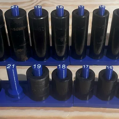 Kệ cắm đầu tuýp 1/2" chuẩn Gridfinity - Hệ Metric & SAE