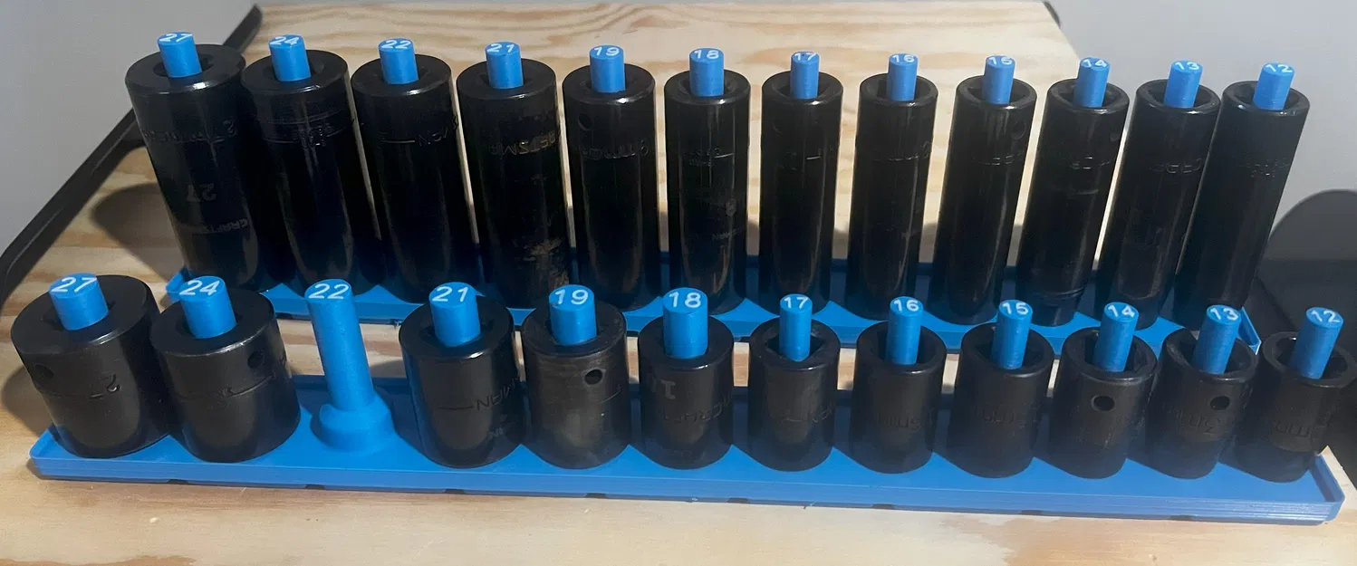 Kệ cắm đầu tuýp 1/2" chuẩn Gridfinity - Hệ Metric & SAE - Image 4