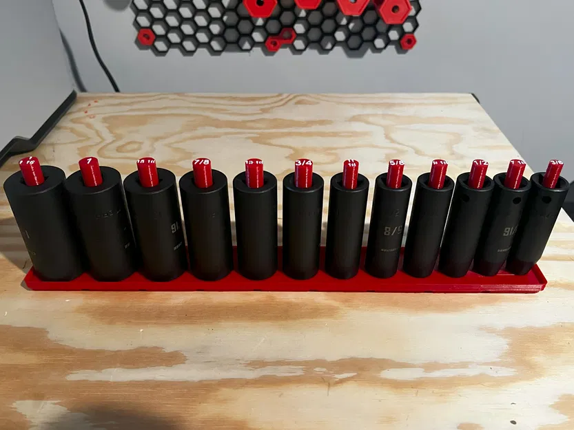 Kệ cắm đầu tuýp 1/2" chuẩn Gridfinity - Hệ Metric & SAE - Image 8