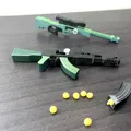 Móc khóa AK47 - Súng bắn bi BB hoạt động được - Thumbnail 4
