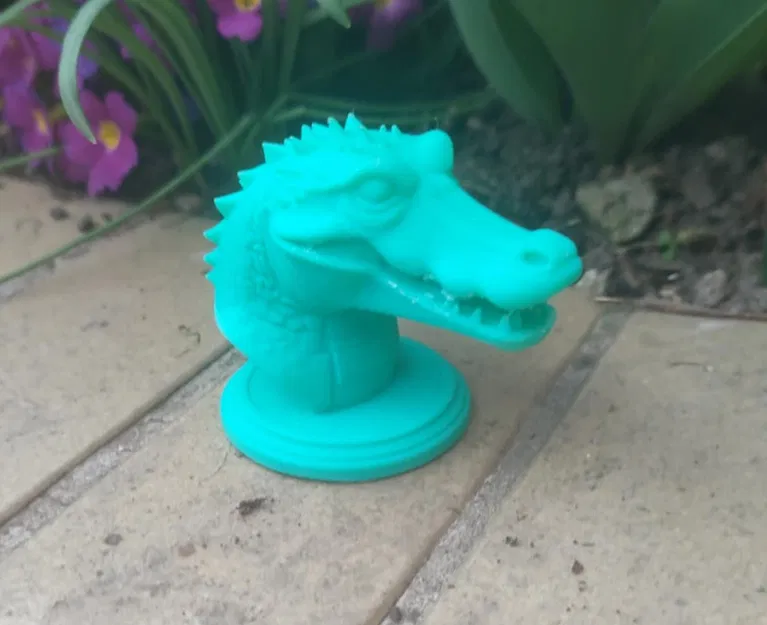 Tượng đầu cá sấu trang trí 3D ấn tượng - File in 3D độc đáo - Image 2