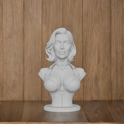 Mô hình tượng bán thân Black Widow 3D (Natasha Romanova) cao 12cm