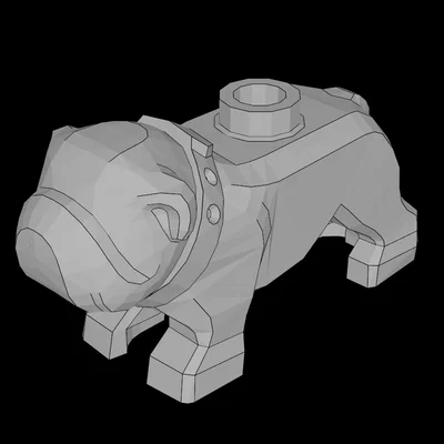 Mô hình chú chó Bulldog tương thích Lego - Đồ chơi in 3D sáng tạo