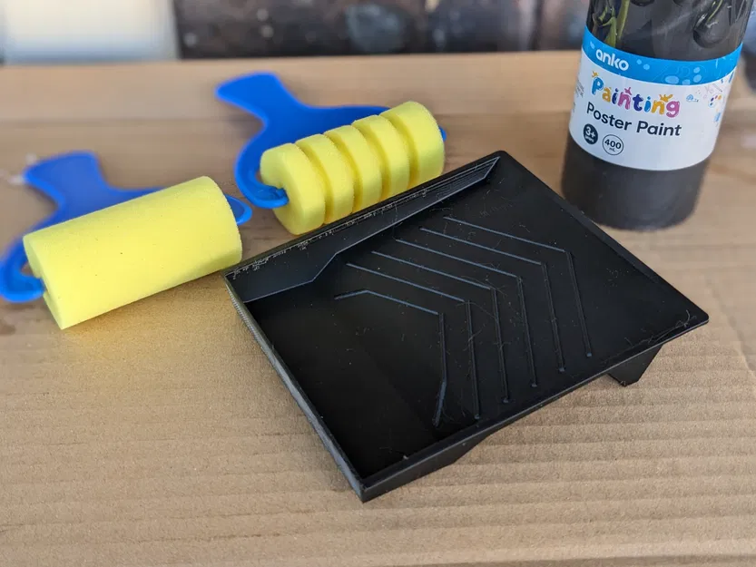 Khay Đựng Sơn 105mm Cho Con Lăn - Tiết Kiệm, Dễ In 3D - Image 1