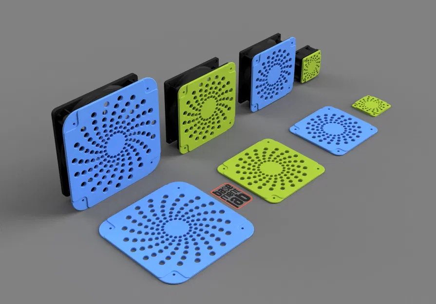 Nắp bảo vệ quạt 40/80/92/120mm kiểu Fractal Design cho PC, Rack và máy in 3D - Image 1