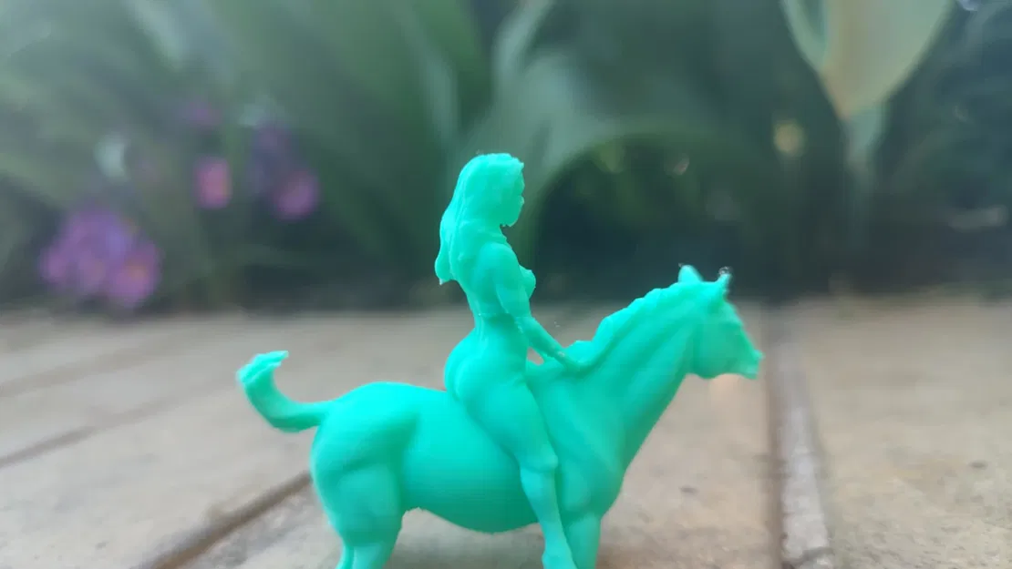 Mô hình nữ chiến binh cưỡi ngựa 3D độc đáo để trưng bày - Image 2