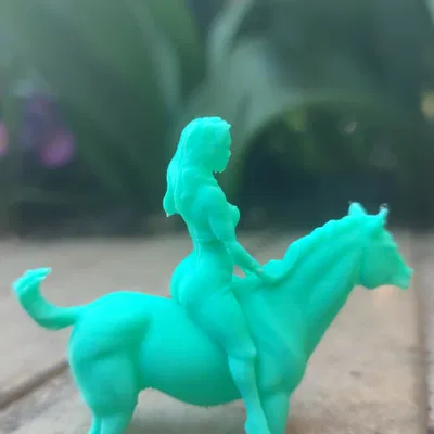 Mô hình nữ chiến binh cưỡi ngựa 3D độc đáo để trưng bày