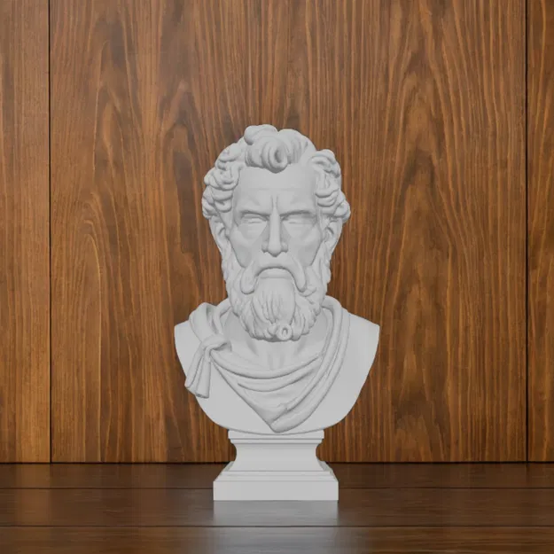 Mô hình tượng bán thân triết gia Socrates in 3D (12cm) - Image 1
