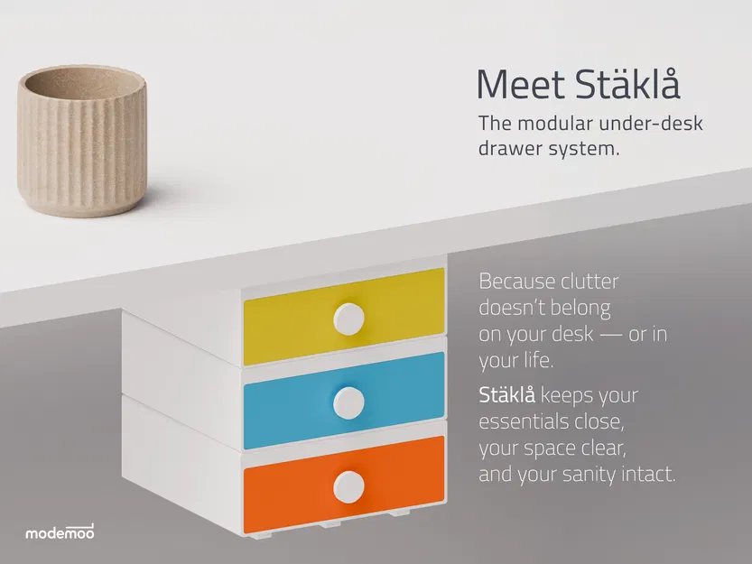 Stäklå – Hệ thống ngăn kéo mô-đun gắn gầm bàn - Image 1