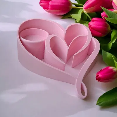 Giá nến tealight "Hai Trái Tim" - Quà tặng Valentine lãng mạn