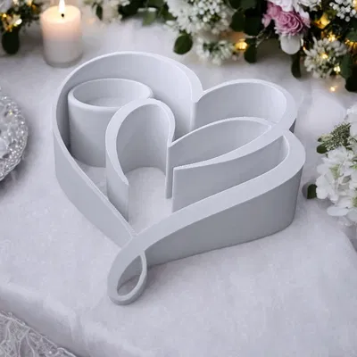 Giá nến tealight "Hai Trái Tim" - Quà tặng Valentine lãng mạn