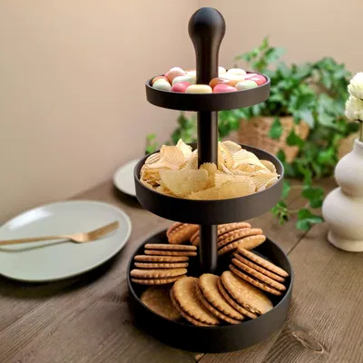 Khay Đựng Bánh Kẹo & Đồ Ăn 3 Tầng Sang Trọng