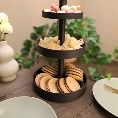 Khay Đựng Bánh Kẹo & Đồ Ăn 3 Tầng Sang Trọng