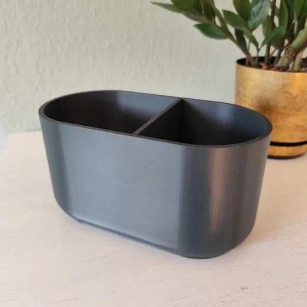 Ống cắm dụng cụ nhà bếp hiện đại với 2 ngăn chứa - Image 2