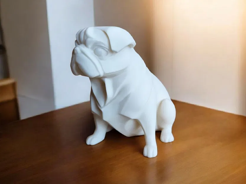 Tượng Chó Pug Mũm Mĩm Phong Cách Tối Giản - Image 3