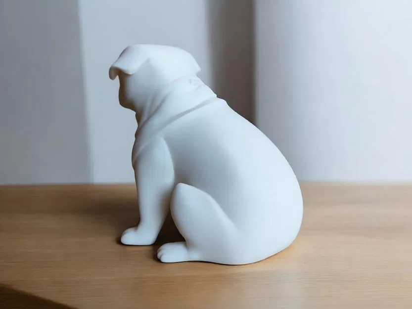 Tượng Chó Pug Mũm Mĩm Phong Cách Tối Giản - Image 4