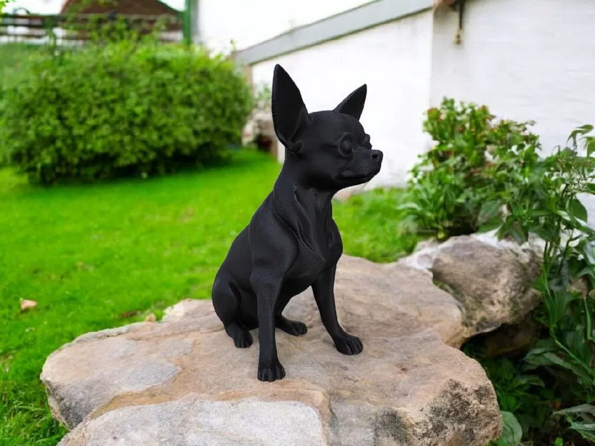 Tượng Chihuahua Tối Giản, Mô Hình Chó Chihuahua Trang Trí - Image 1