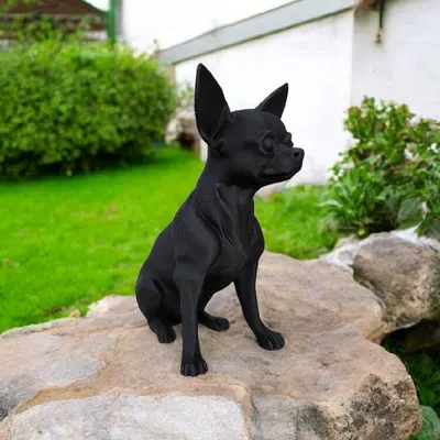 Tượng Chihuahua Tối Giản, Mô Hình Chó Chihuahua Trang Trí