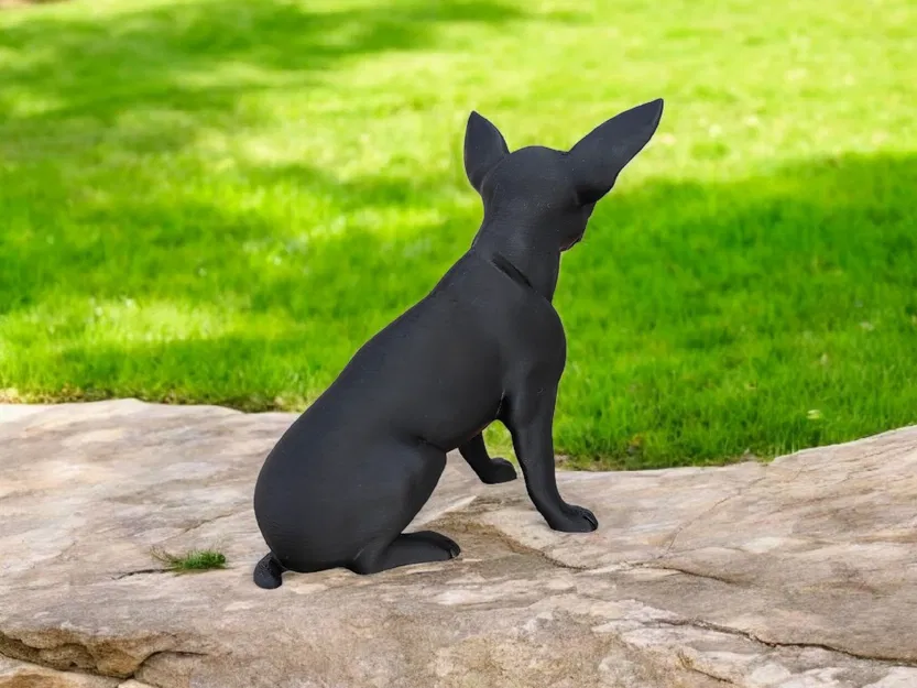 Tượng Chihuahua Tối Giản, Mô Hình Chó Chihuahua Trang Trí - Image 2