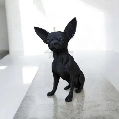 Tượng Chihuahua Tối Giản, Mô Hình Chó Chihuahua Trang Trí