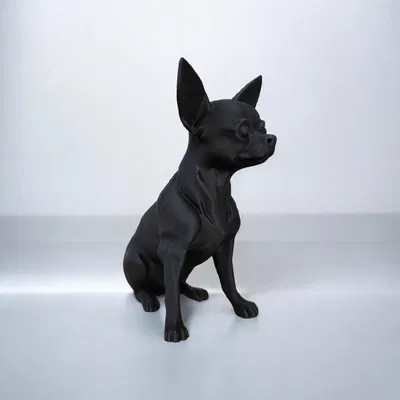 Tượng Chihuahua Tối Giản, Mô Hình Chó Chihuahua Trang Trí