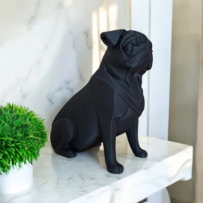 Tượng Chó Pug Tối Giản, Mô Hình Trang Trí Pug