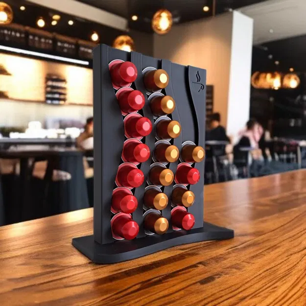 Kệ đựng và sắp xếp viên nén Nespresso thiết kế gợn sóng - Image 1