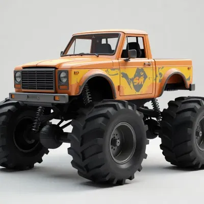 Mô hình xe tải Mini Monster Truck 3D dễ in và siêu ngầu cho bé