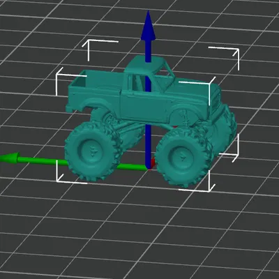 Mô hình xe tải Mini Monster Truck 3D dễ in và siêu ngầu cho bé