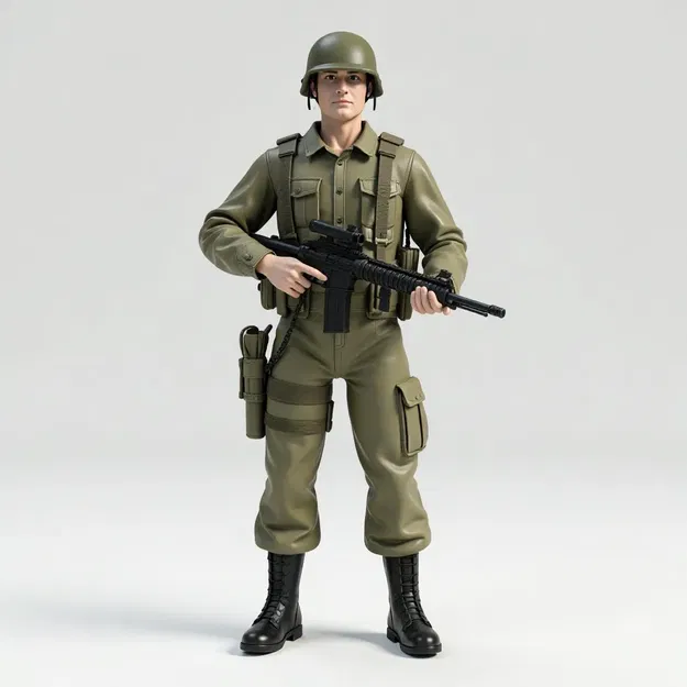 Mô hình 3D G.I. Joe chi tiết cao - Phù hợp làm tượng hoặc đồ chơi - Image 1