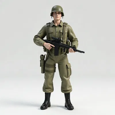 Mô hình 3D G.I. Joe chi tiết cao - Phù hợp làm tượng hoặc đồ chơi