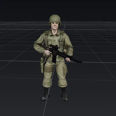 Mô hình 3D G.I. Joe chi tiết cao - Phù hợp làm tượng hoặc đồ chơi