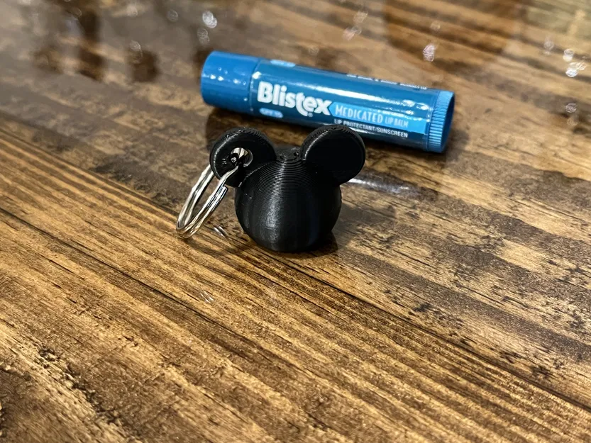 Móc khóa nắp son dưỡng ChapCap hình tai chuột Mickey - Image 1