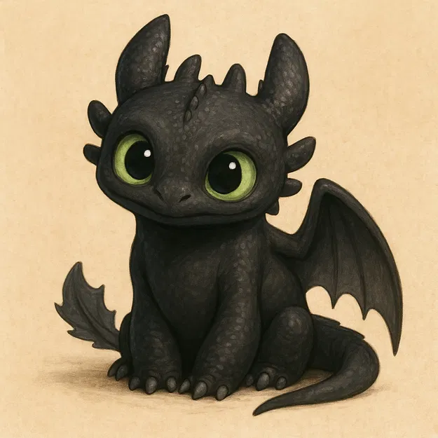 Mô hình rồng Toothless 3D đáng yêu cho người hâm mộ - Image 1