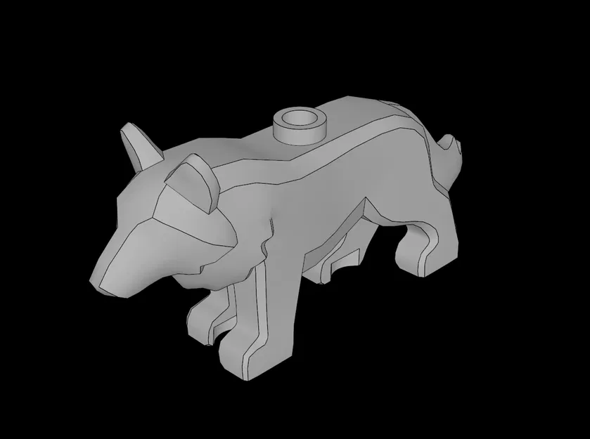 Mô hình chú sói tương thích Lego 6649 - File in 3D độc đáo - Image 1