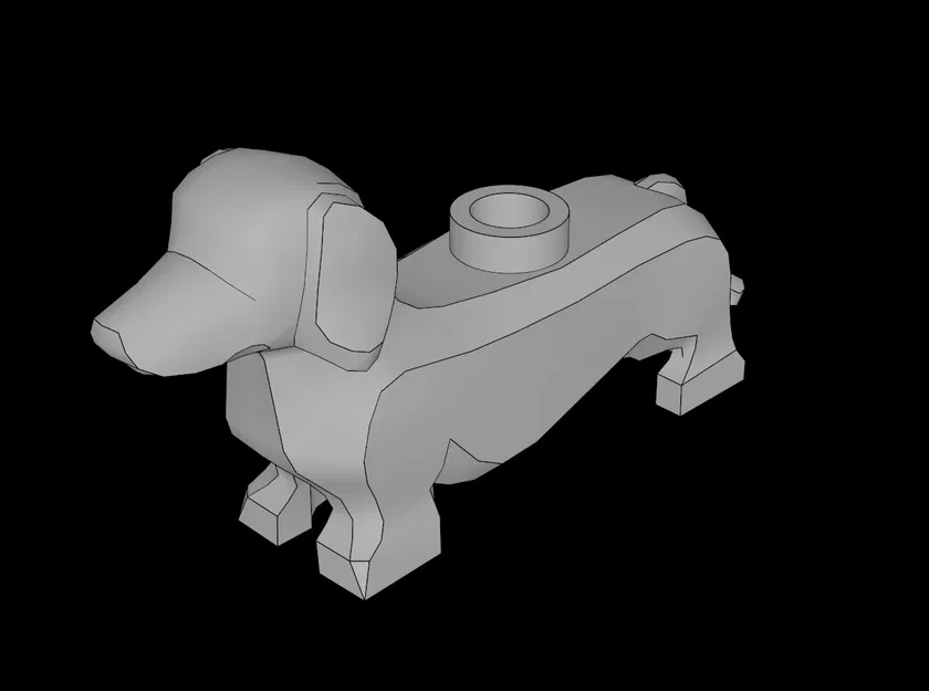 Mô hình chú chó Dachshund in 3D tương thích với Lego - Image 1